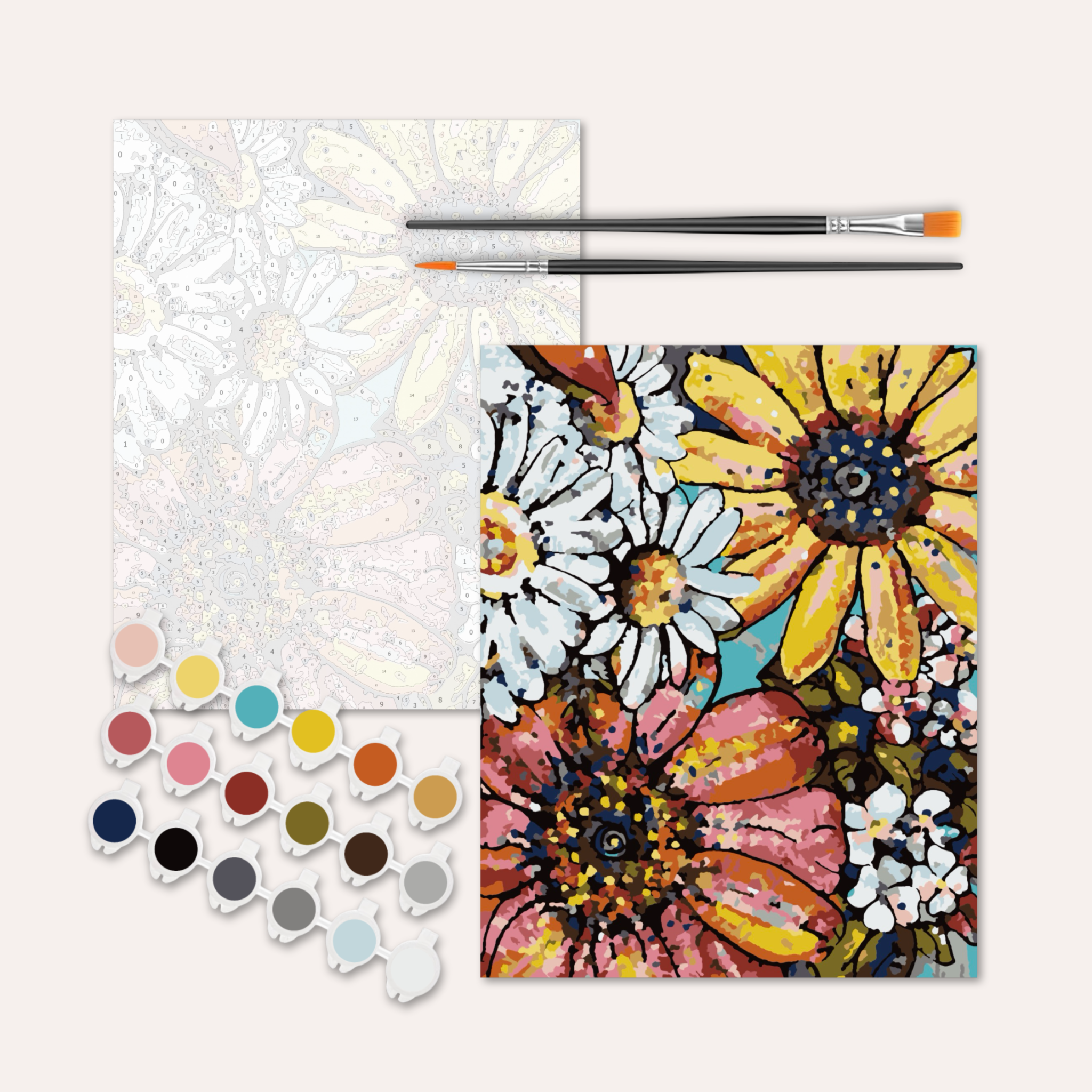 Flower Power Paint by Numbers Kit