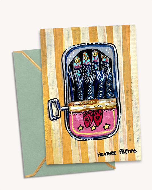 Sardines Greeting Card Fine Art Print