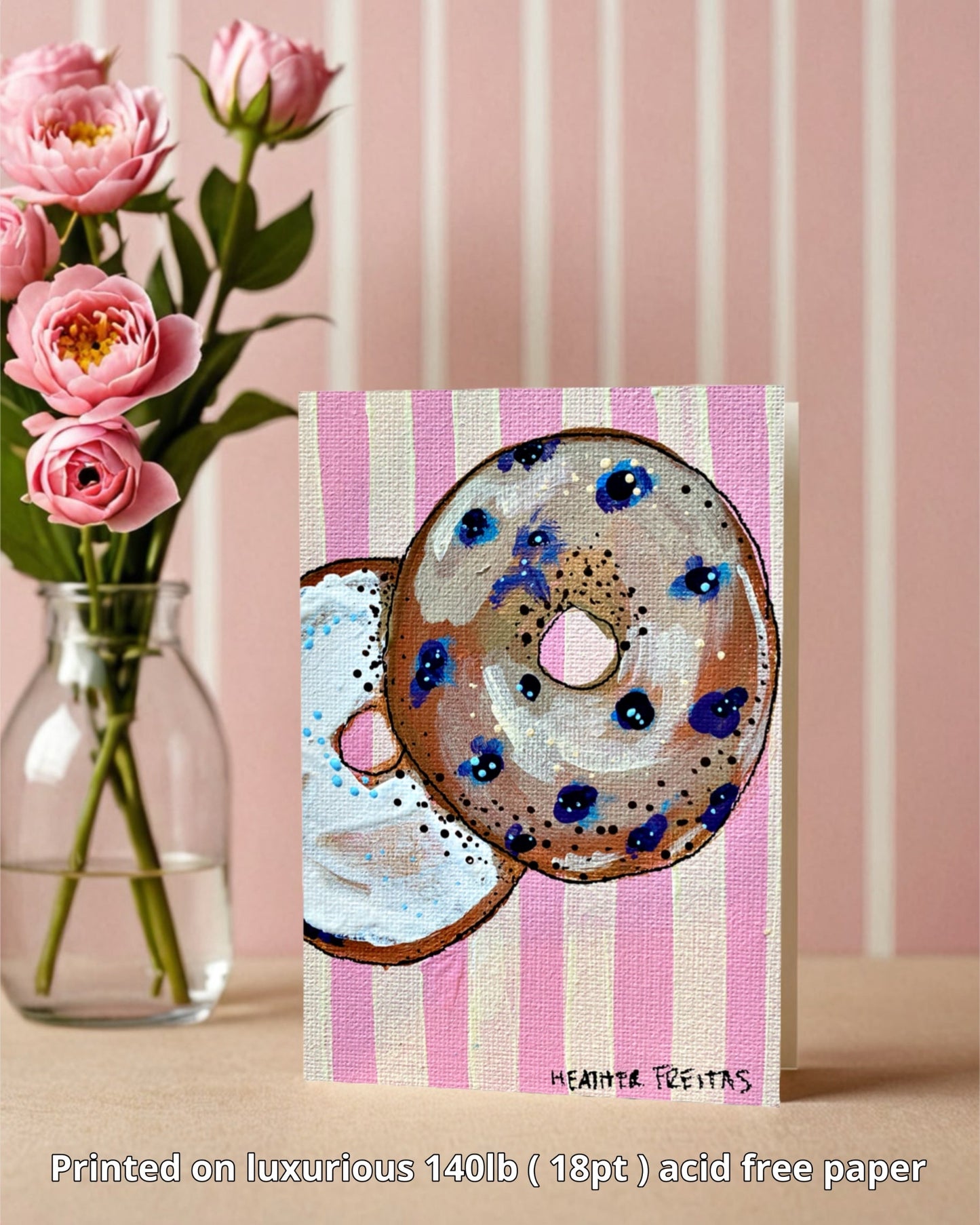 Bagel Greeting Card Fine Art Print