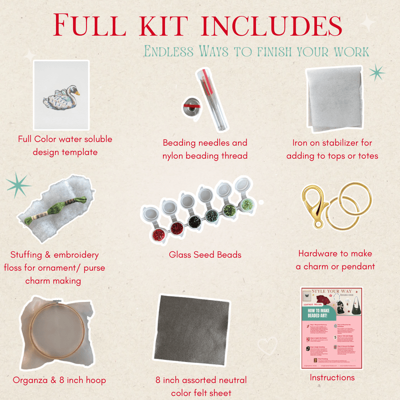 Swan Beaded Art Kit-zoom-