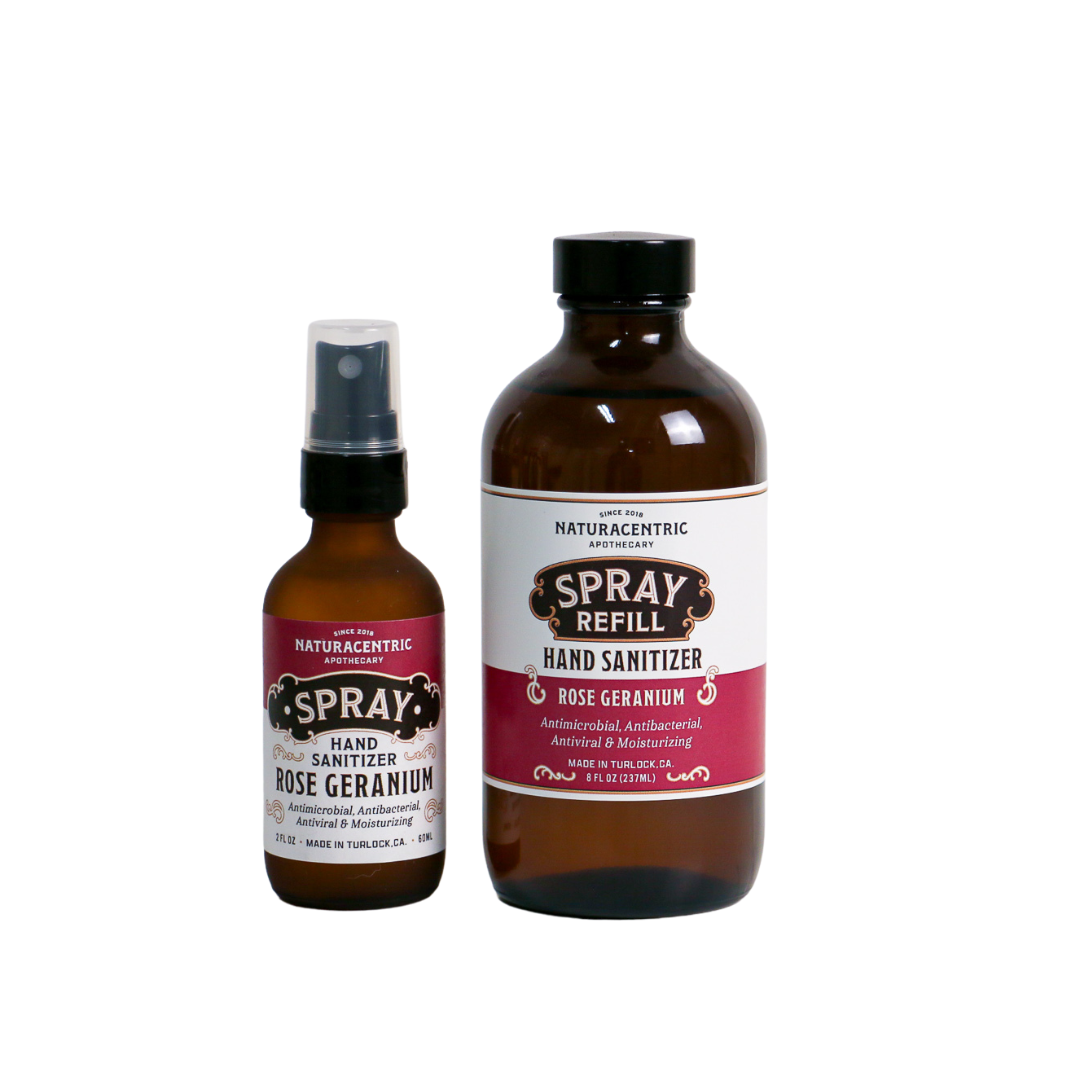 Rose Geranium Essential Oil Based Hand Sanitizer Spray-zoom-1