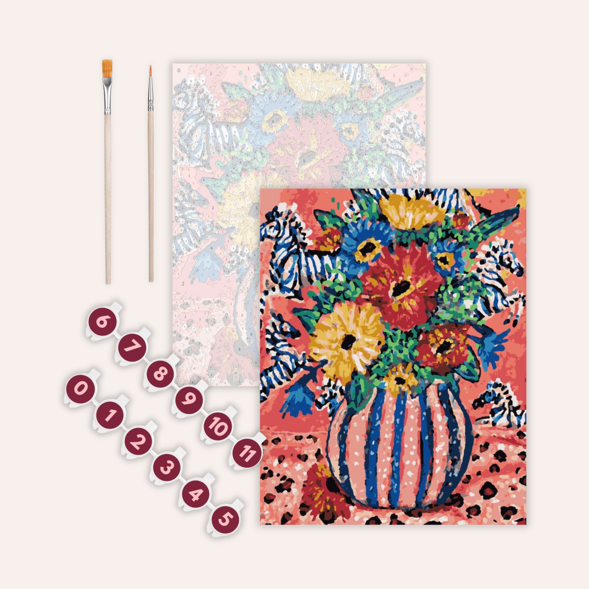 Everything Is Going To Be Ok Bouquet Paint by Numbers Kit