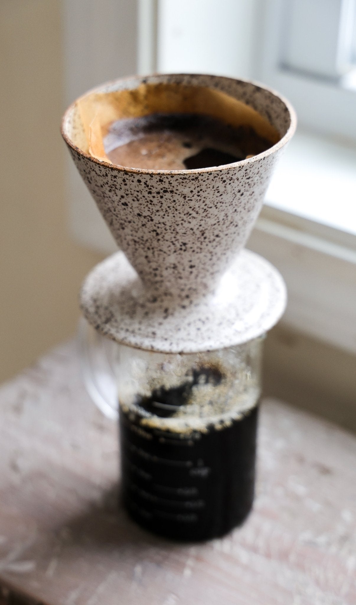 White Matte Pour Over Coffee Maker | Handmade Ceramic Dripper - Aware House