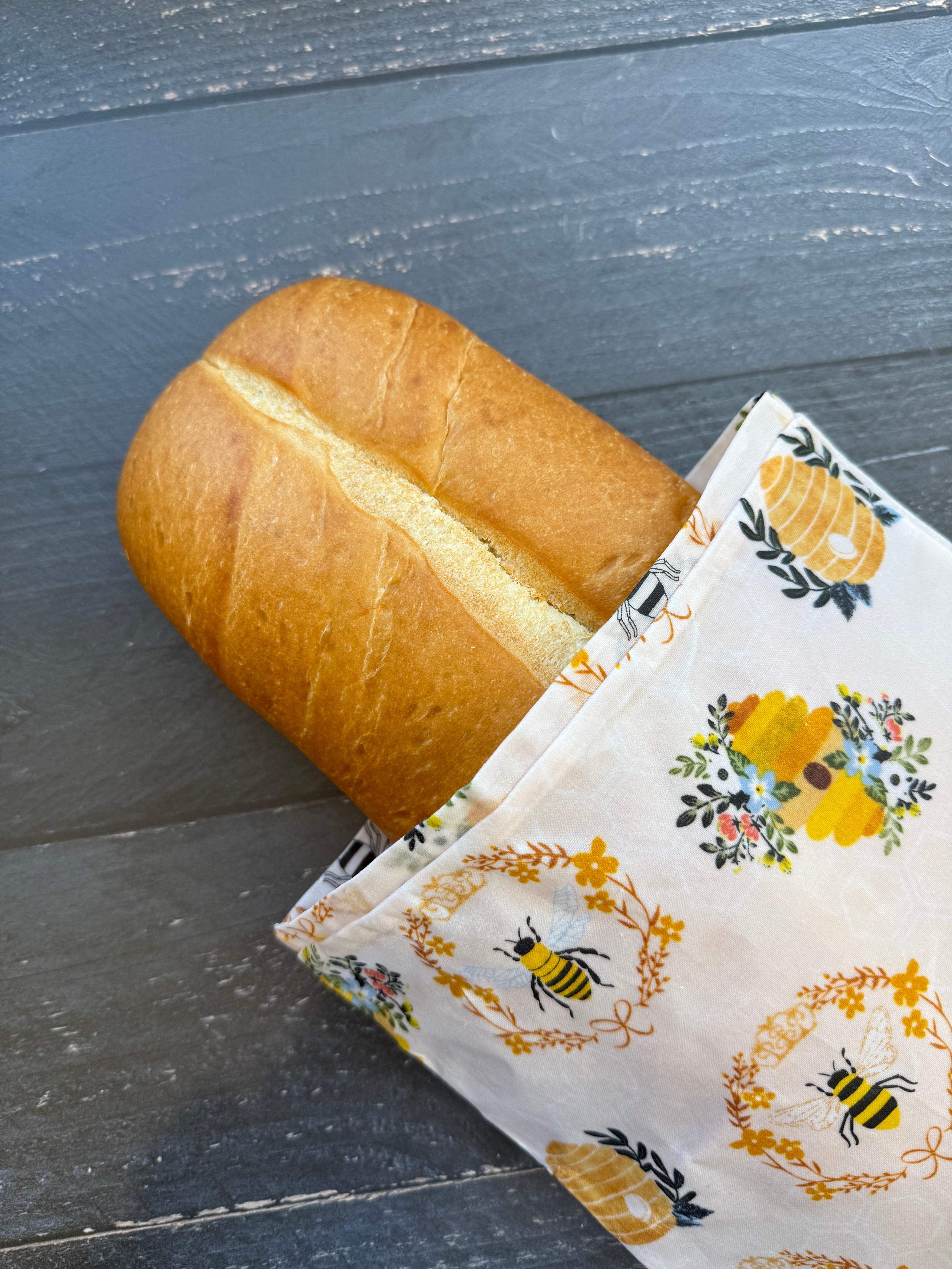 Baguette Beeswax Bread Bag | Reusable Cotton Storage-zoom-4