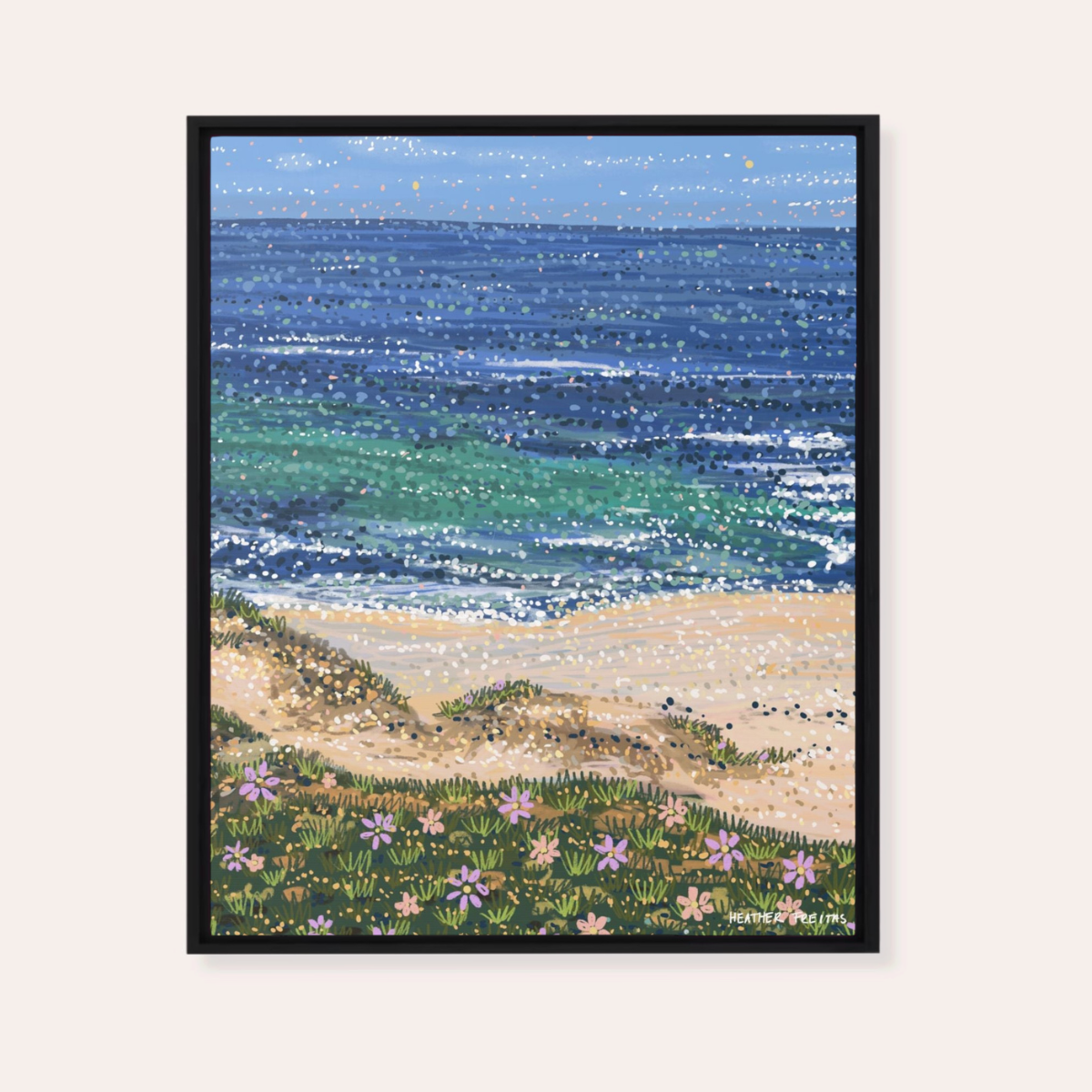 Daisy Tides | Framed Fine Art Canvas Print | Multiple Sizes-zoom-5