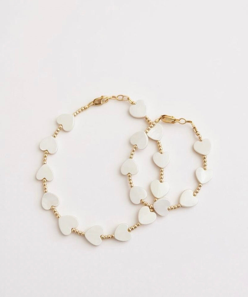 Shell Heart Bracelet | 14K Gold Filled-zoom-