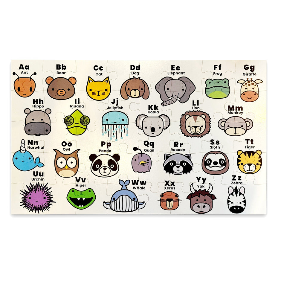 Kids ABC Animal Floor Puzzle | Educational Wooden Alphabet Puzzle