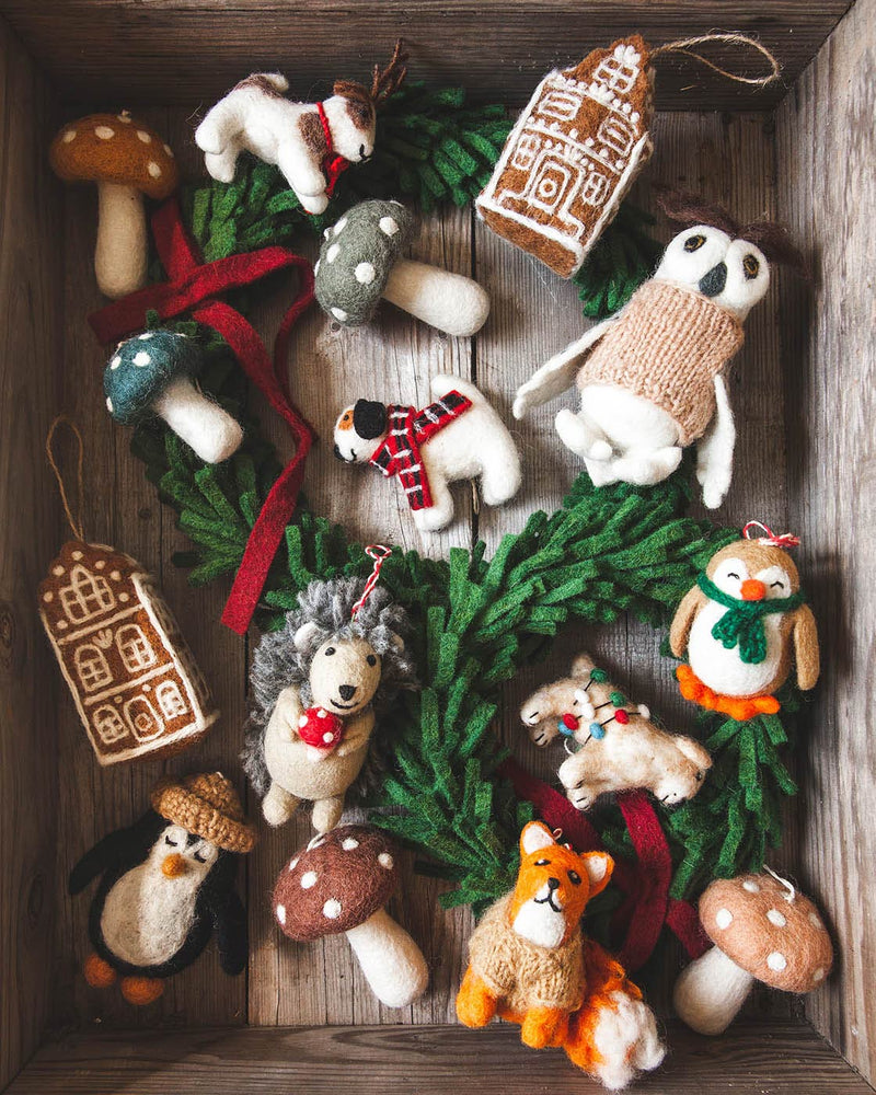 Felted Dutch House Ornament-zoom-
