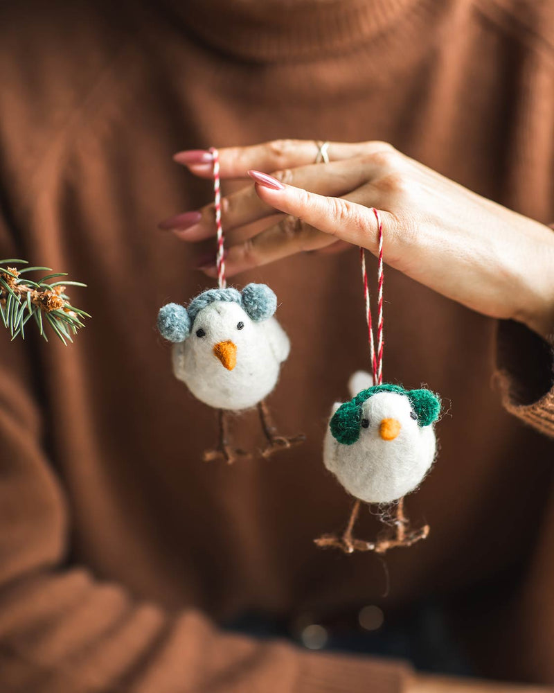 Felted Bird Ornament-zoom-