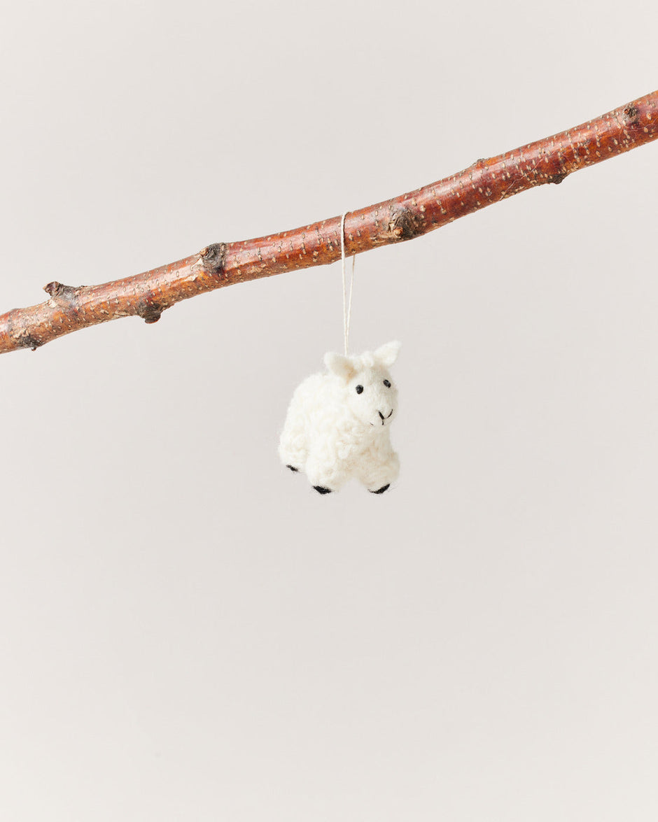 Felted Sheep Ornament