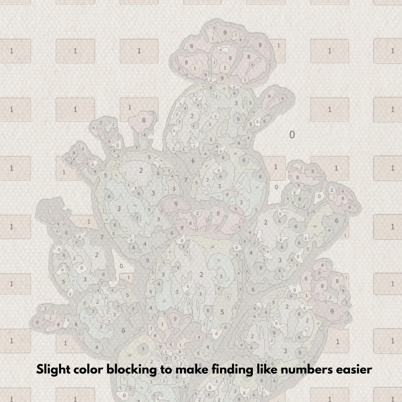 Prickly Pear Paint by Numbers Kit-zoom-
