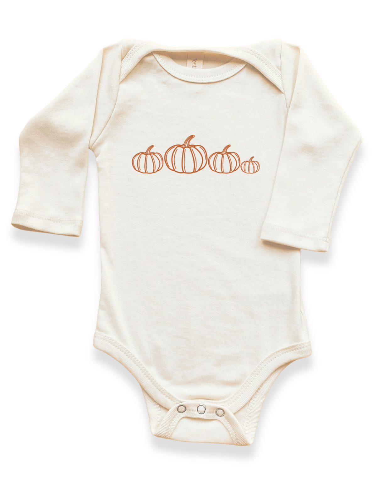 Pumpkin Patch Art Organic Bodysuit Long Sleeve
