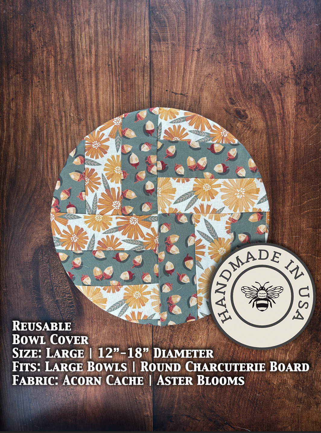 Large Reusable Cotton Bowl Cover | Eco-Friendly Kitchen Cover-zoom-19