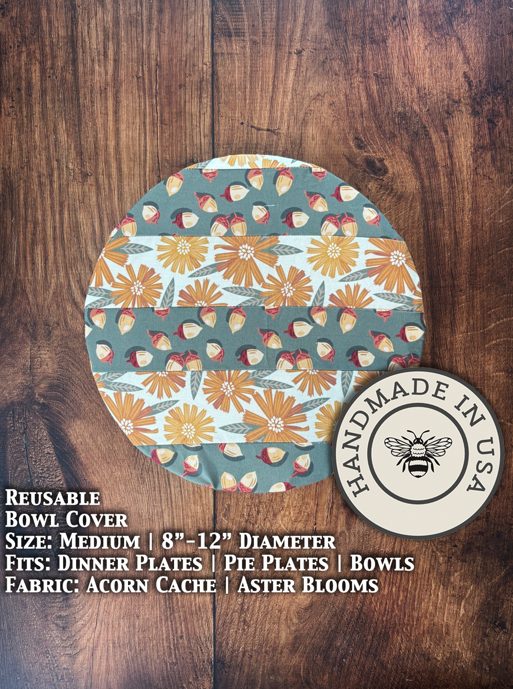 Medium Reusable Cotton Bowl & Banneton Cover | Eco-Friendly Kitchen Cover-34