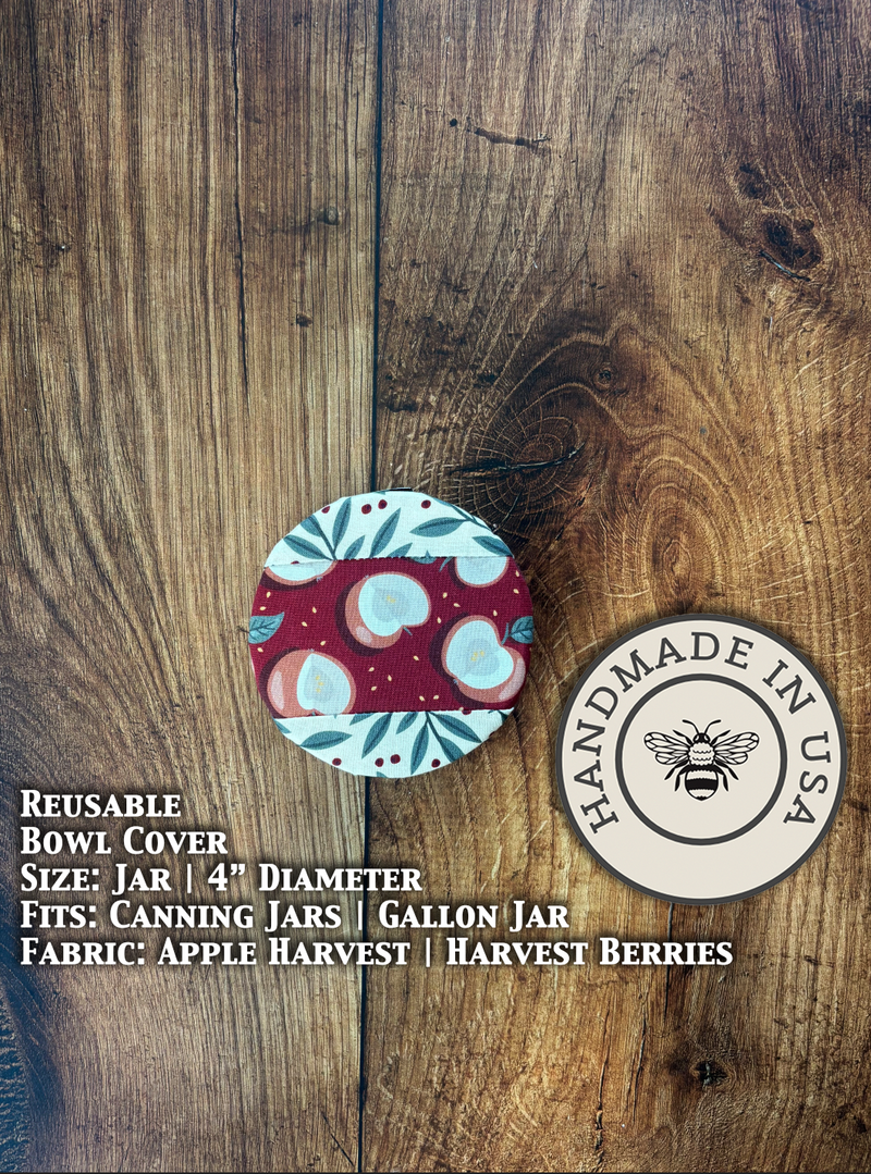 Reusable Cotton Jar & Bowl Covers | Eco-Friendly Kitchen Covers-zoom-