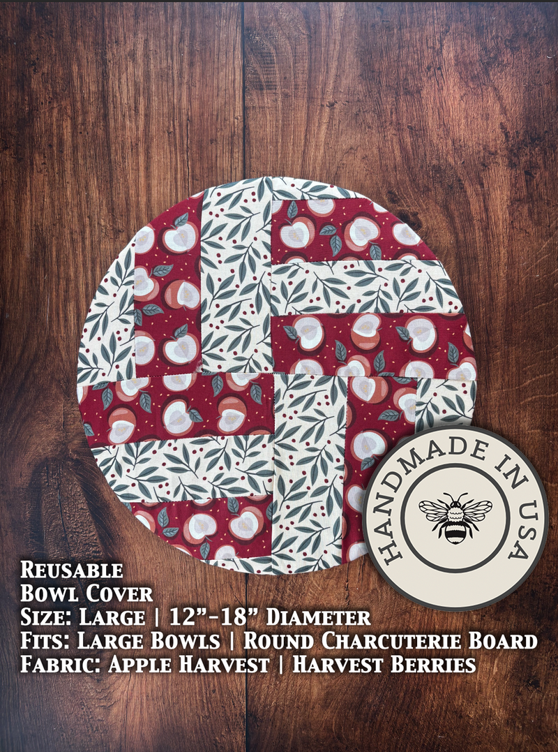 Large Reusable Cotton Bowl Cover | Eco-Friendly Kitchen Cover-zoom-