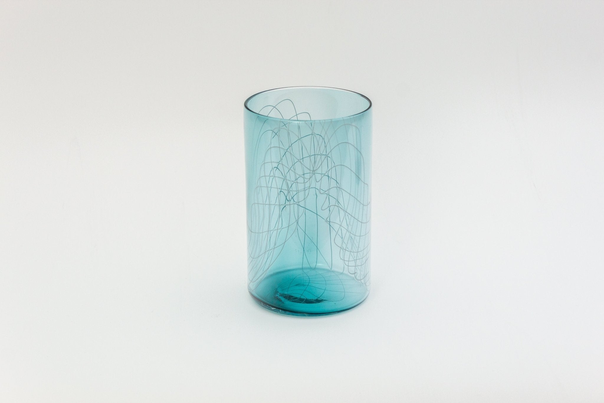 Aqua Blue Frequency 14 oz Glass - Aware House - Matthew Stern -