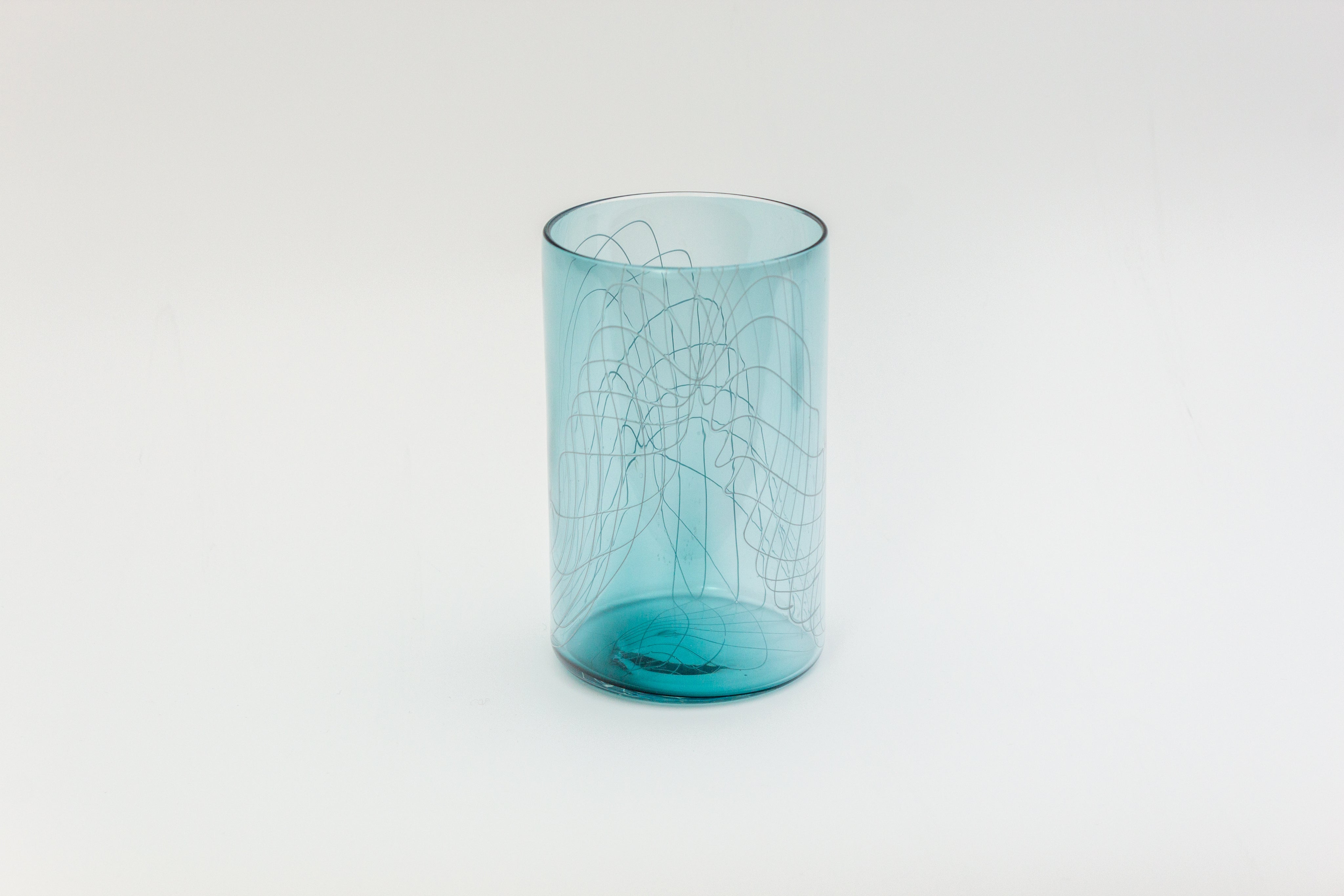 Aqua Blue Frequency 14 oz Glass-zoom-1