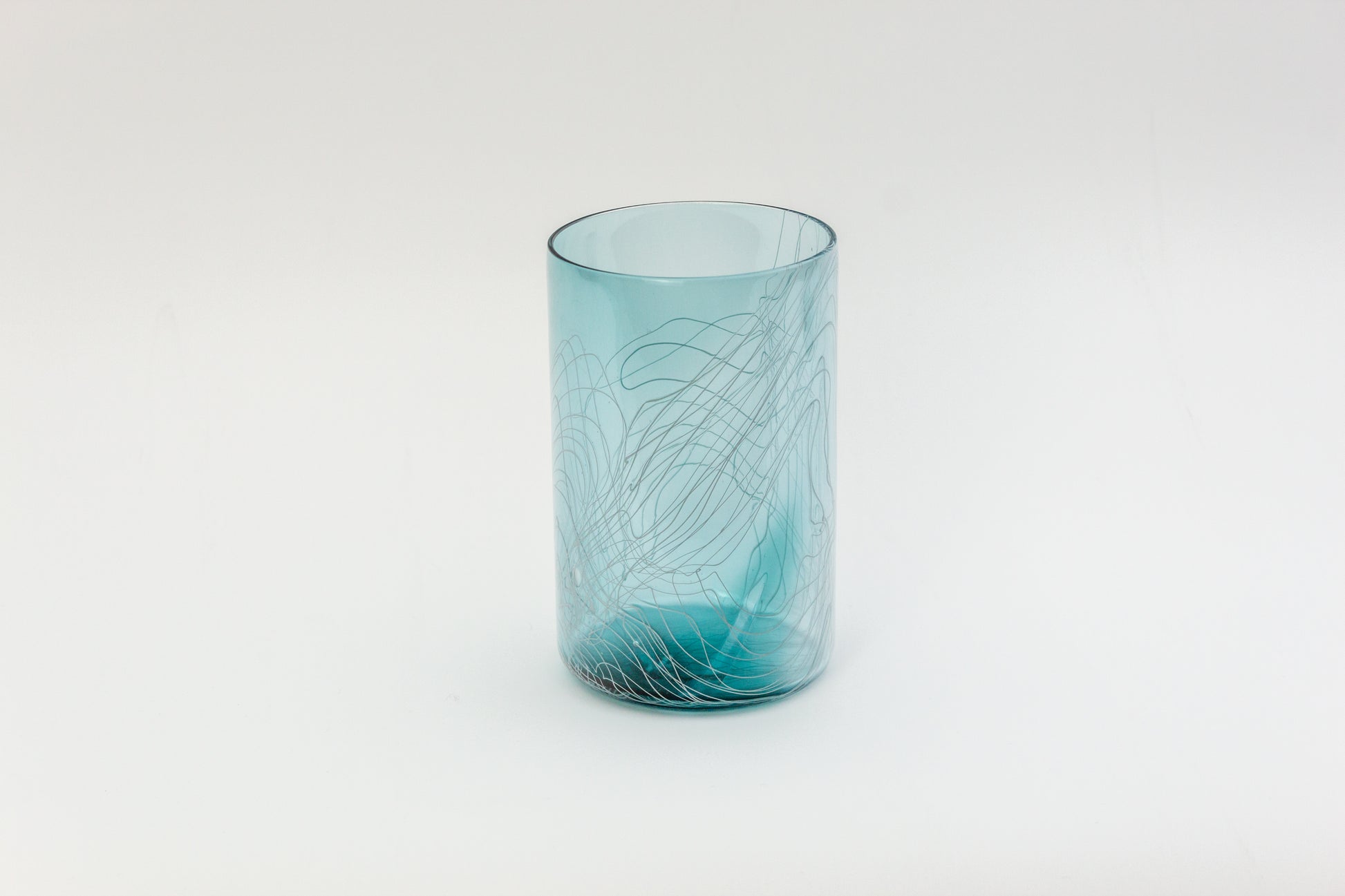Aqua Blue Frequency 14 oz Glass-3
