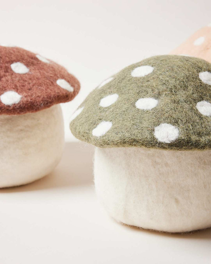 Artisan Felted Mushroom Doorstop-zoom-