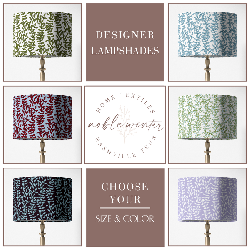 Olive Green Lampshade in ASHFORD IVY-zoom-