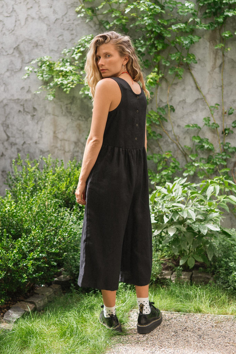 Backyard Jumpsuit | Black-zoom-