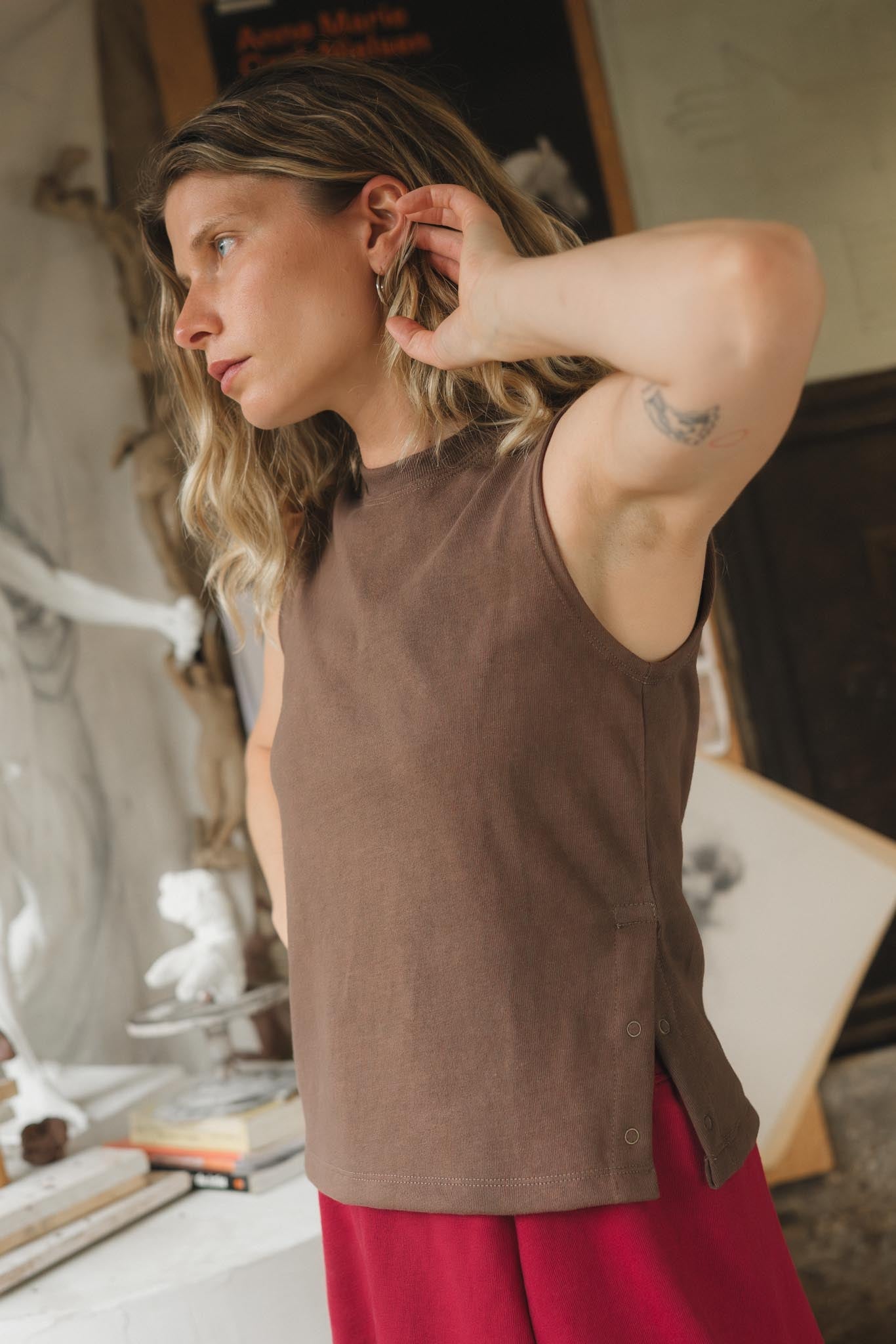 Cleo Tank | Umber-1
