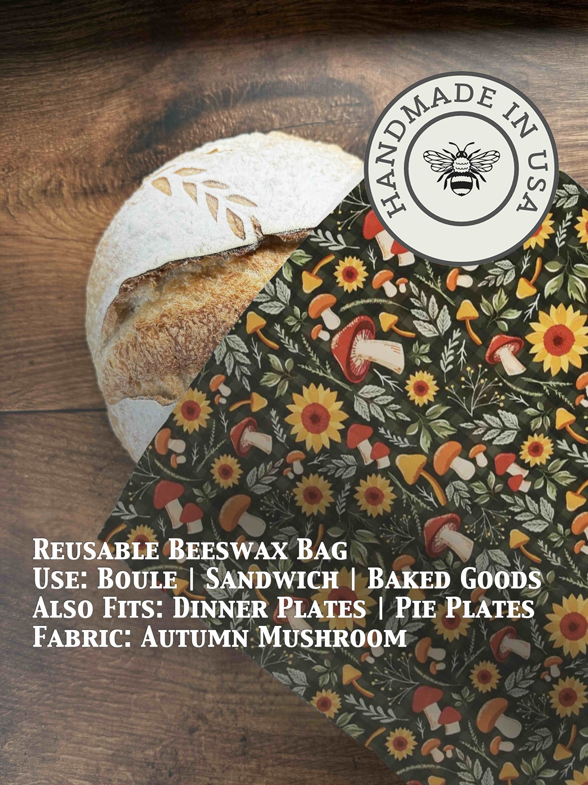 Beeswax Bread Bag | Reusable Cotton Food Storage Bag-22
