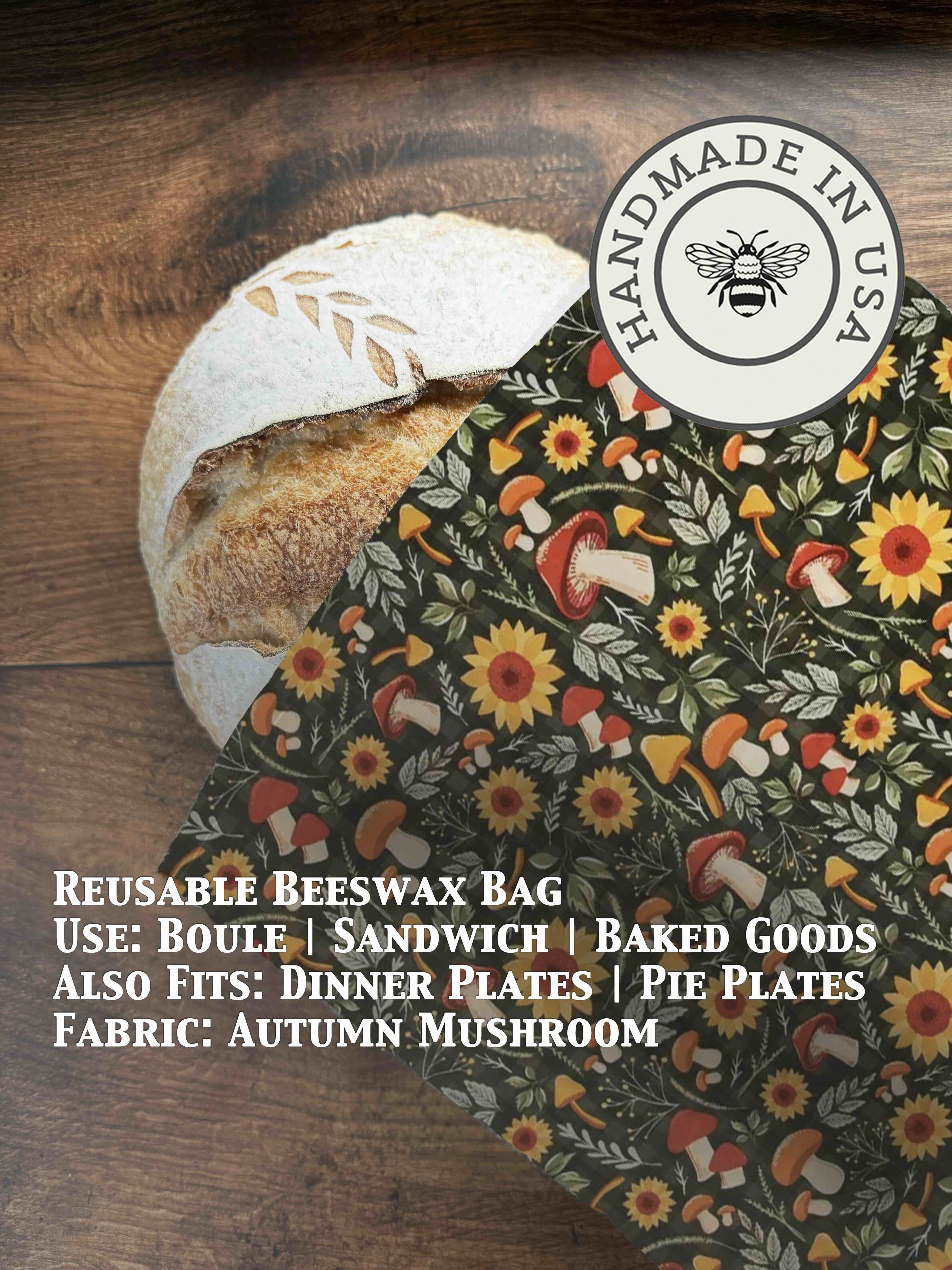 Beeswax Bread Bag | Reusable Cotton Food Storage Bag-zoom-22