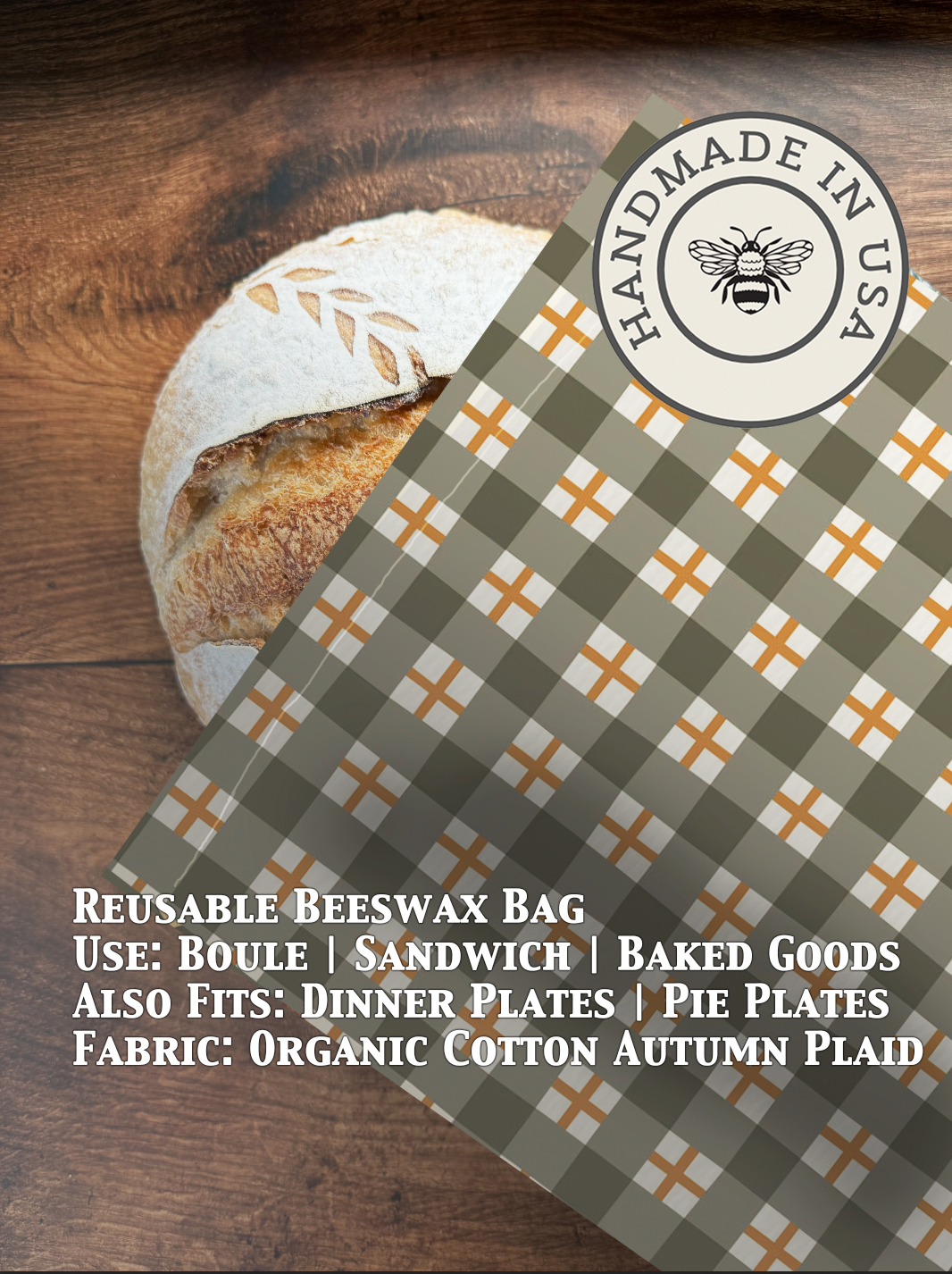 Beeswax Bread Bag | Reusable Cotton Food Storage Bag-68