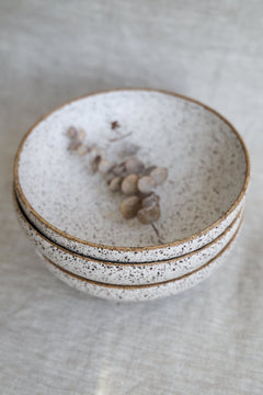 Speckled Pasta Bowl | Matte White Ceramic - Aware House