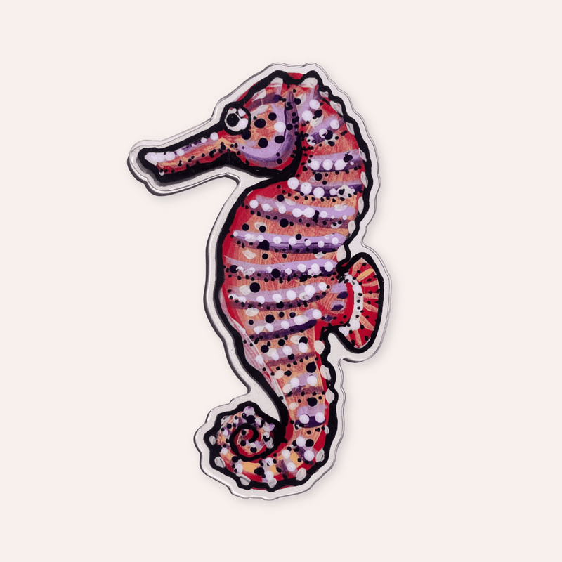 Sea Horse Die Cut Acrylic Bookmark-zoom-