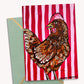 Brown Chicken Greeting Card Fine Art Print
