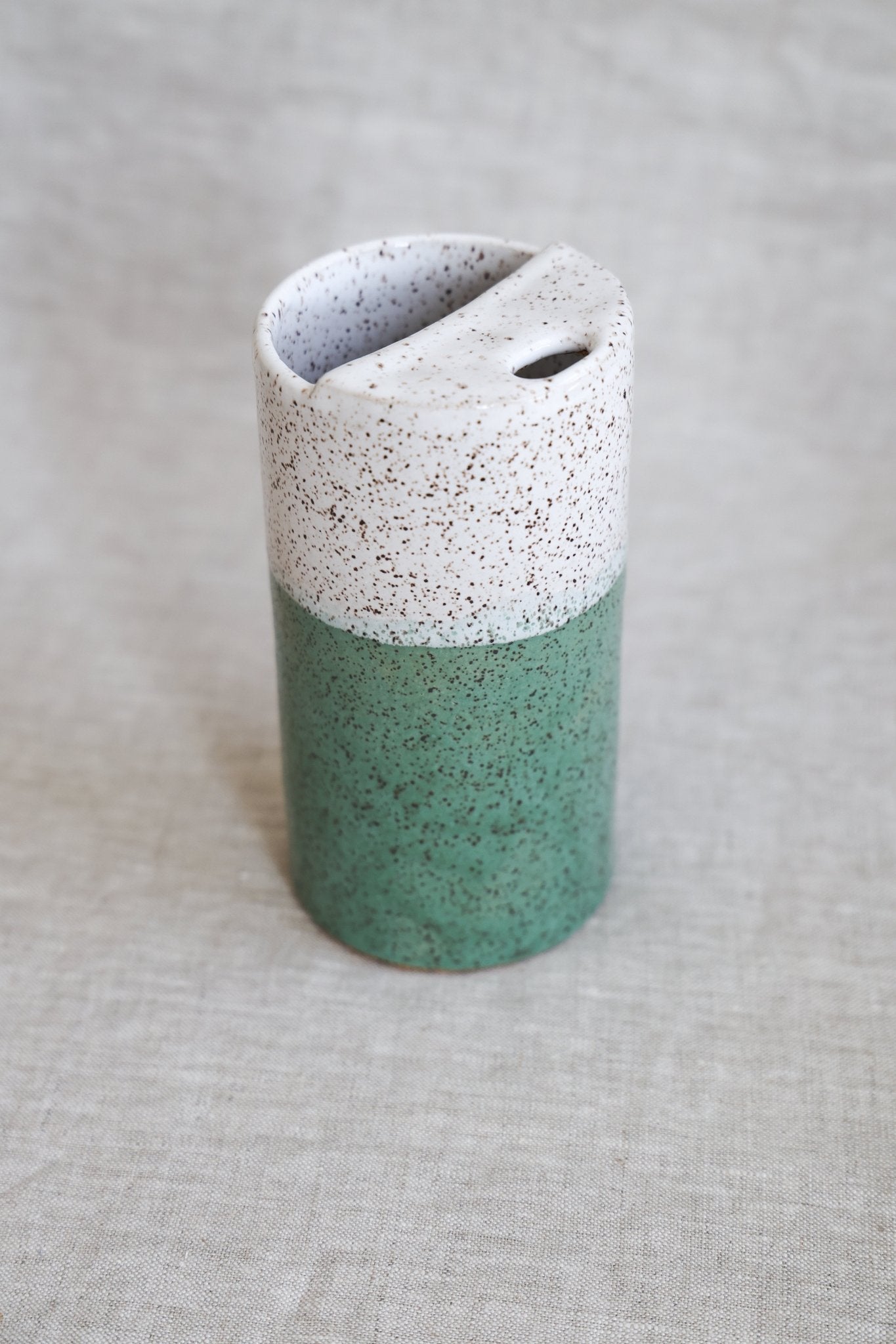 Seafoam & White Speckled To - Go Cup | Ceramic Stoneware - Aware House