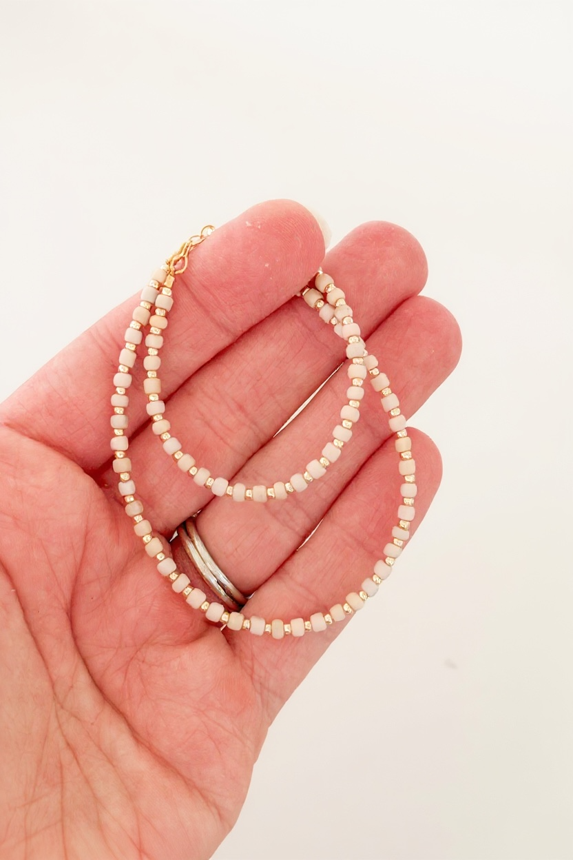 Blush & Gold Layer Bracelet | 14K Gold Filled-zoom-4