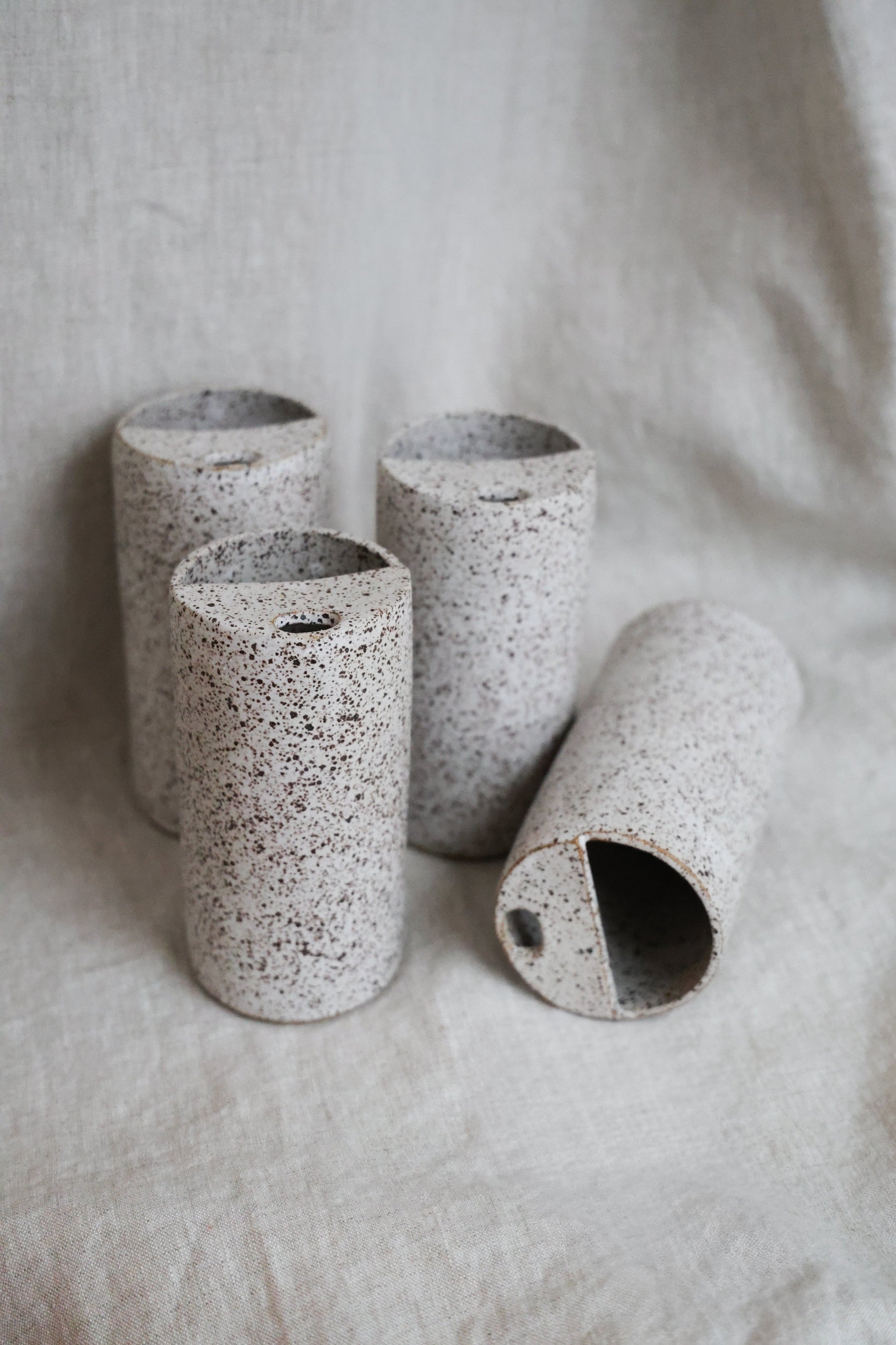 Matte White Speckled To-Go Cup | Ceramic Stoneware-3