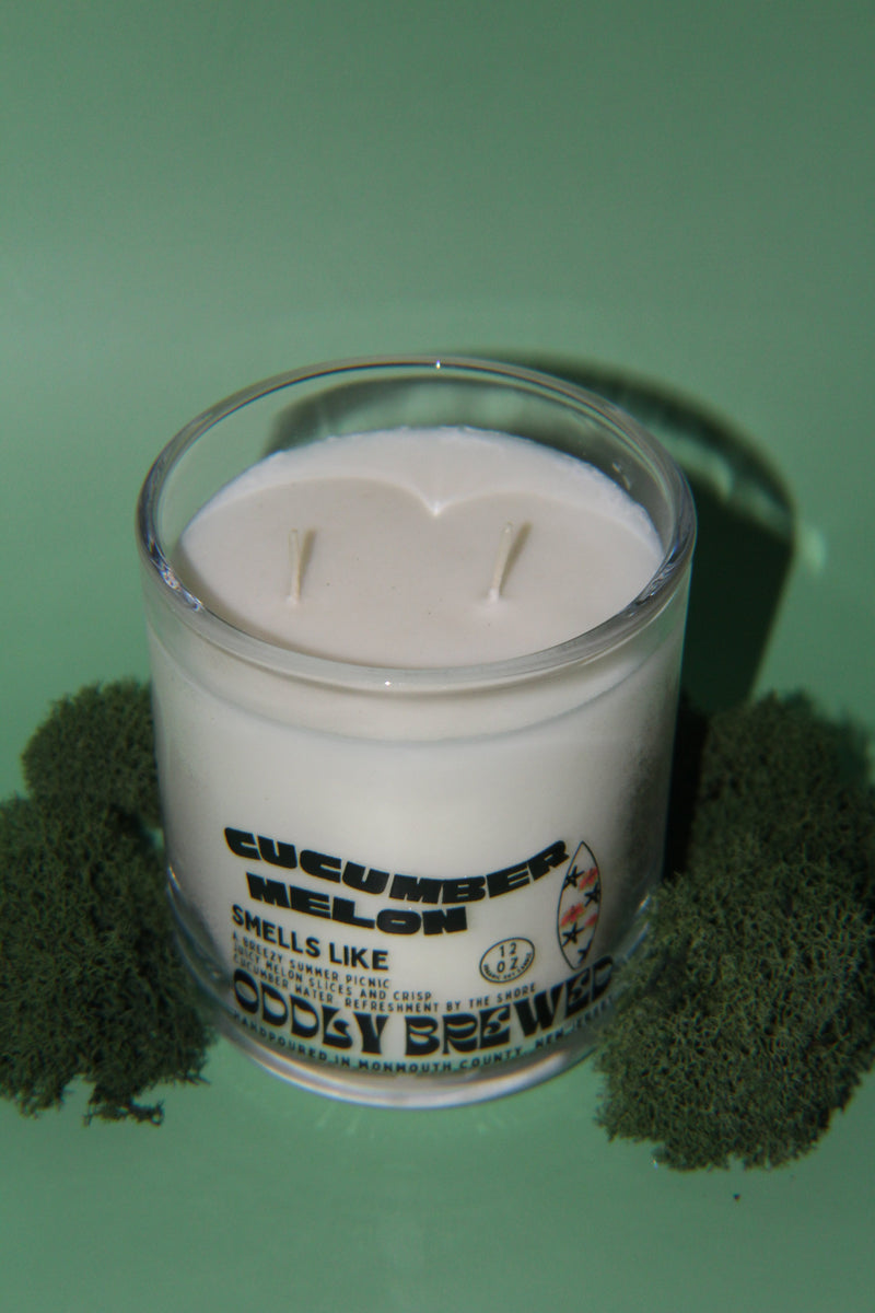 Large Cucumber Melon Soy Candle-zoom-