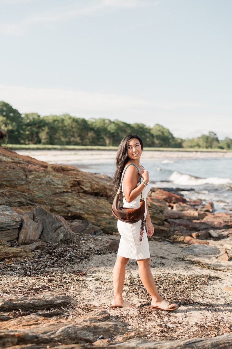 Sling Bag in Brown Leather-zoom-