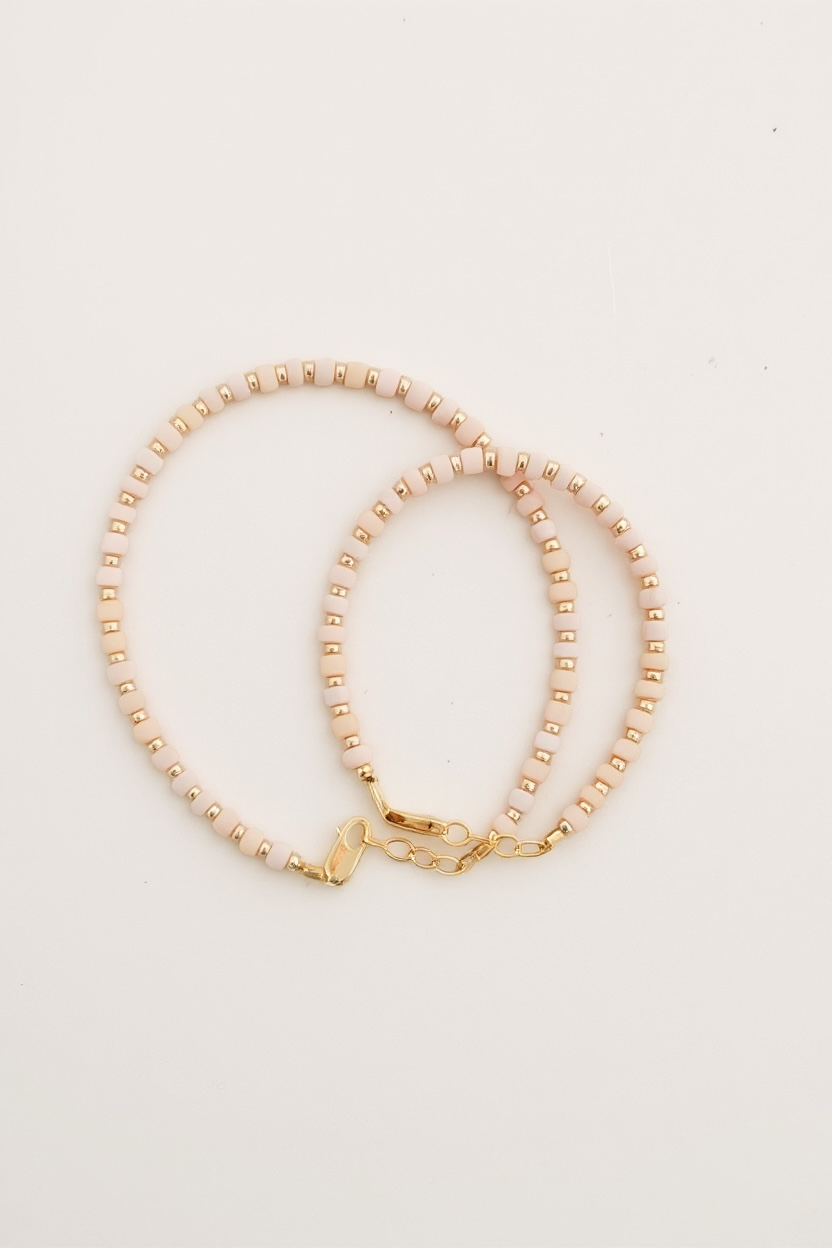 Blush & Gold Layer Bracelet | 14K Gold Filled-zoom-3