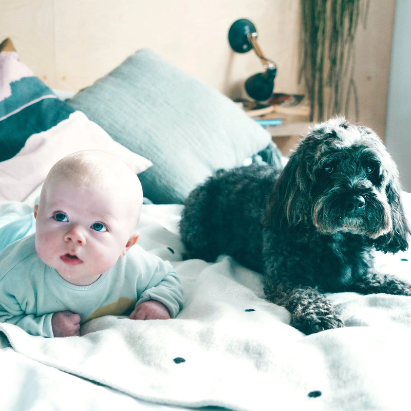 Dots Recycled Cotton Baby Blanket-zoom-