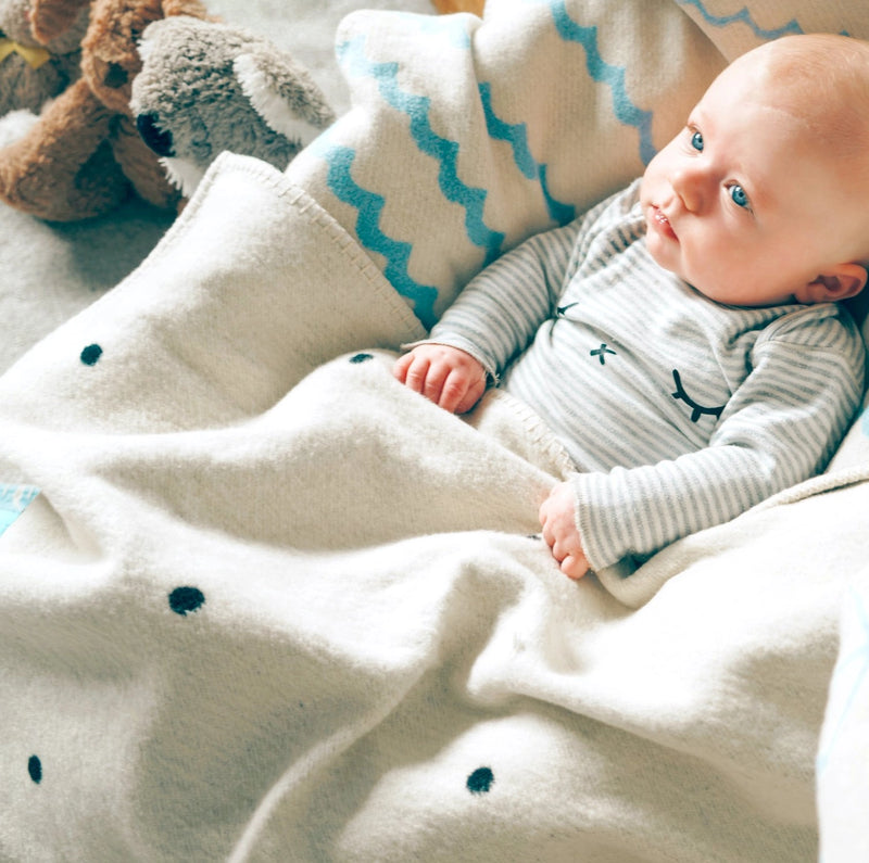 Dots Recycled Cotton Baby Blanket-zoom-
