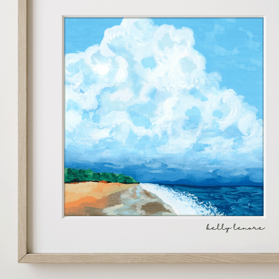 Stormy Beach Painting | Fine Art Print
