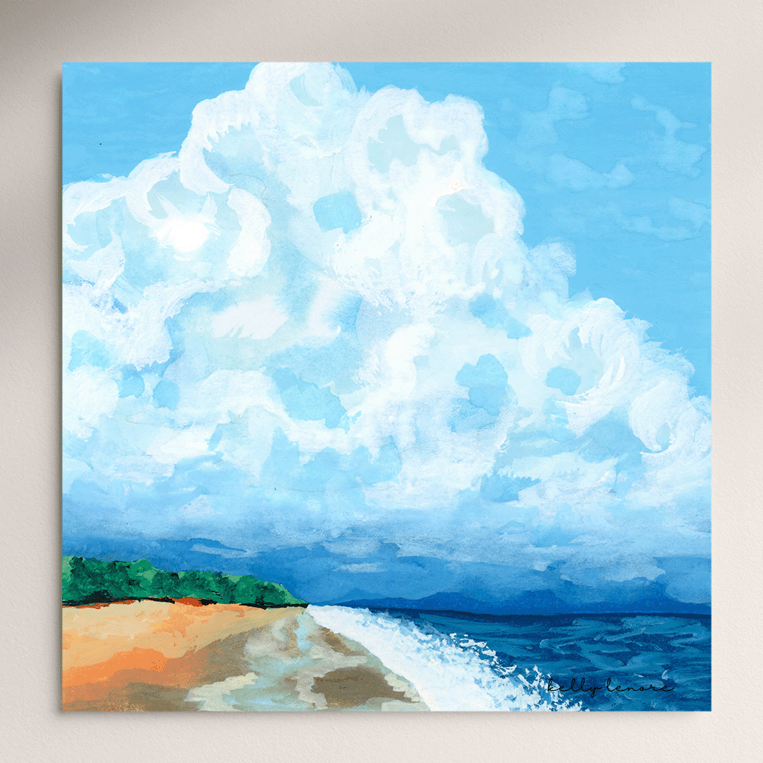 Stormy Beach Painting | Fine Art Print-zoom-1