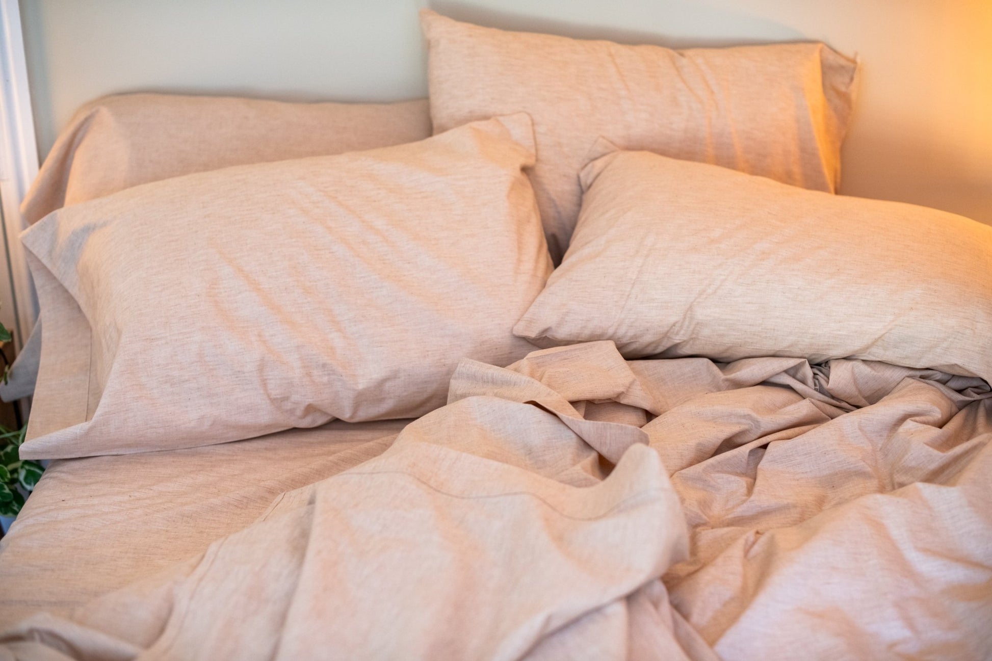 Natural Colored Cotton Bed Sheet Set - Aware House - American Blossom Linens - 