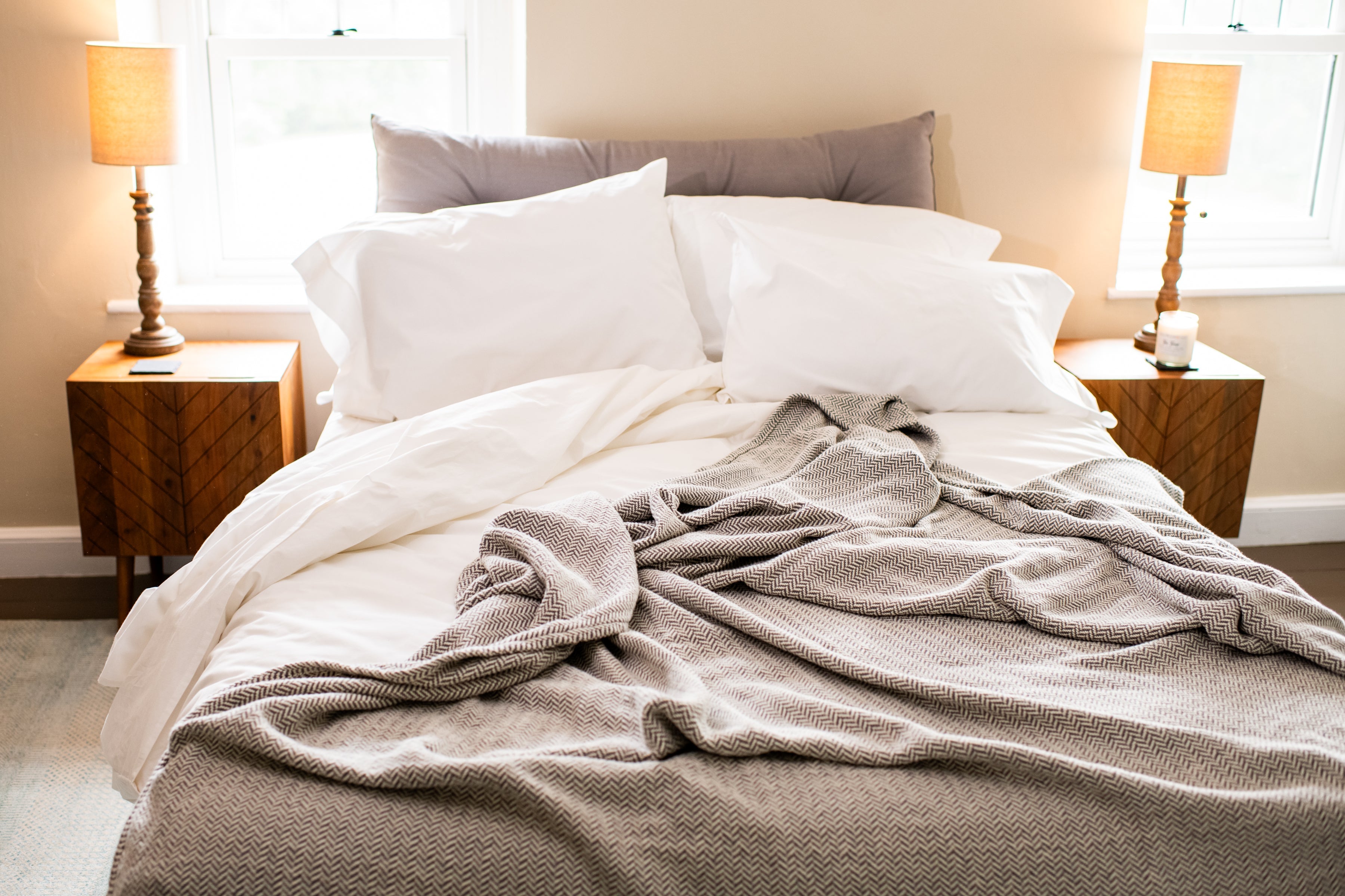 Herringbone Weave Cotton Blanket-zoom-15