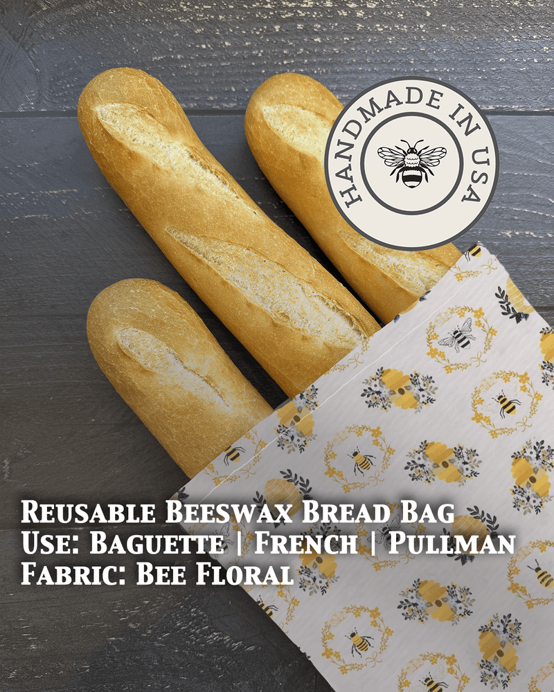 Baguette Beeswax Bread Bag | Reusable Cotton Storage-zoom-