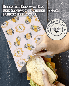 Beeswax Snack Bag | Reusable Food Storage - Aware House - Five Oaks Farm - 