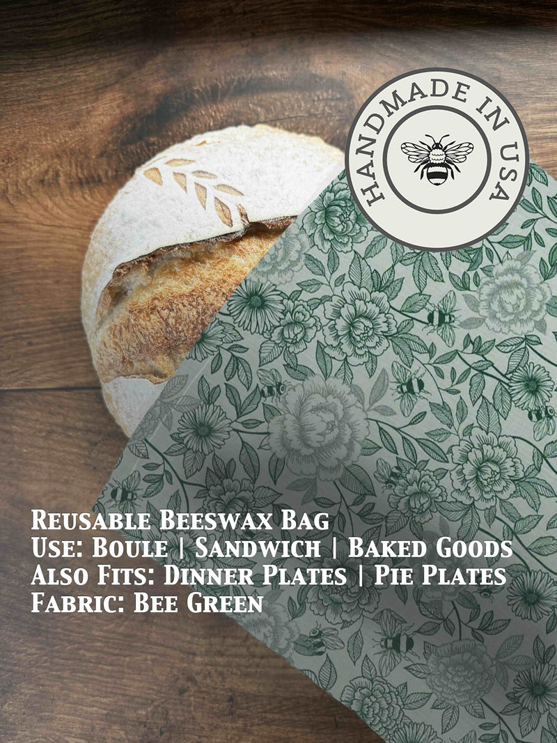 Beeswax Bread Bag | Reusable Cotton Food Storage Bag-zoom-