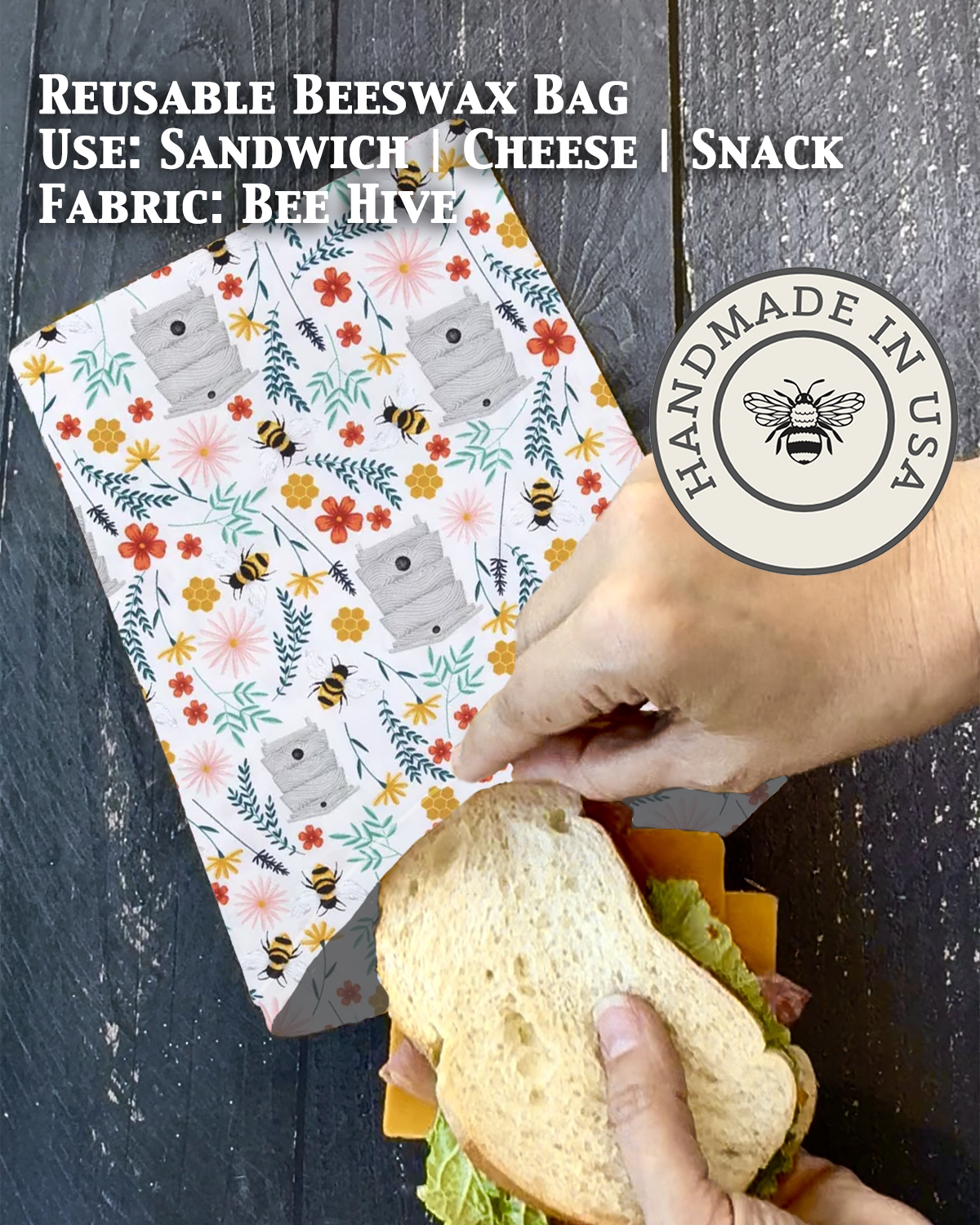 Beeswax Snack Bag | Reusable Food Storage-zoom-7