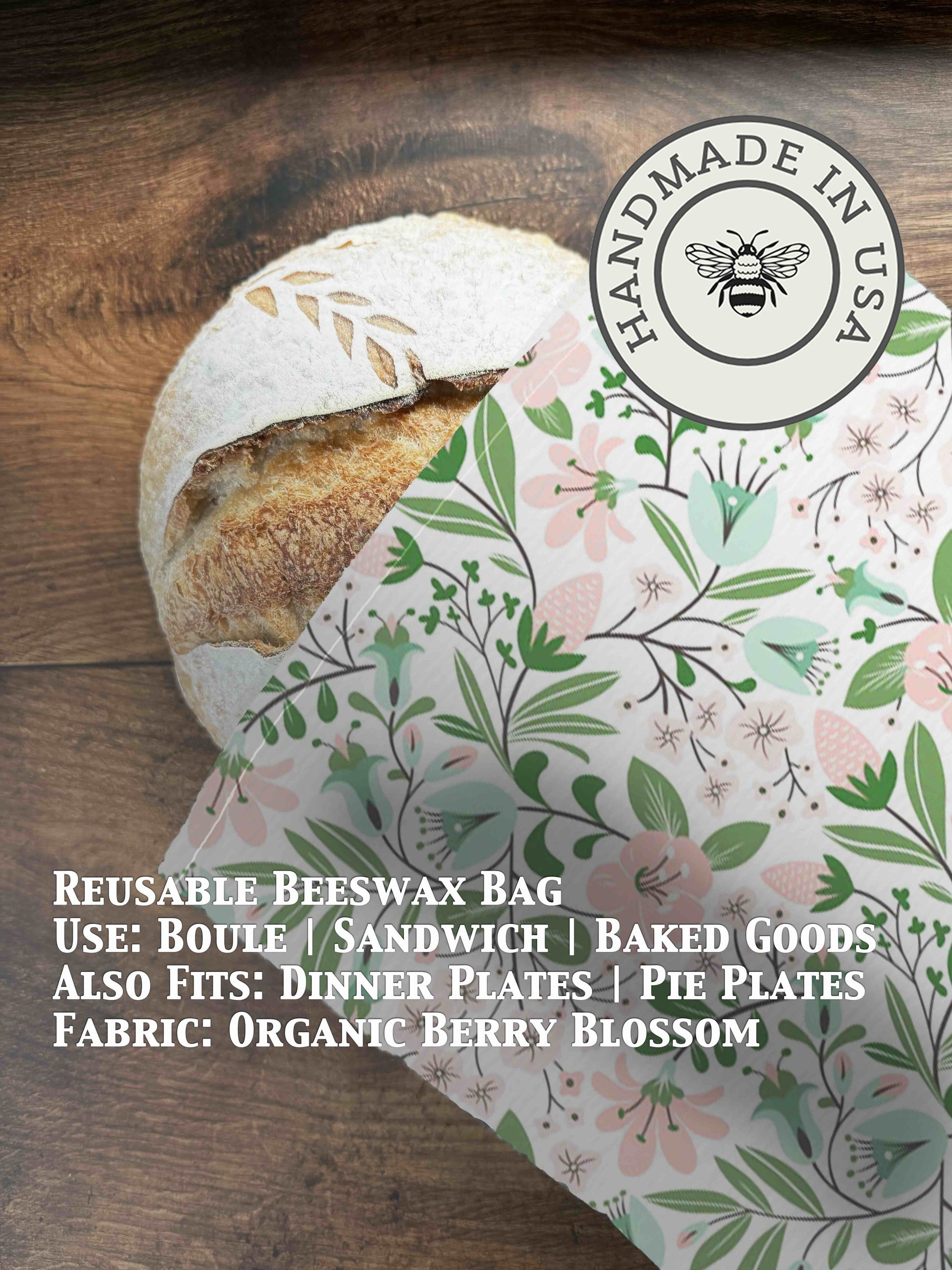 Beeswax Bread Bag | Reusable Cotton Food Storage Bag-37